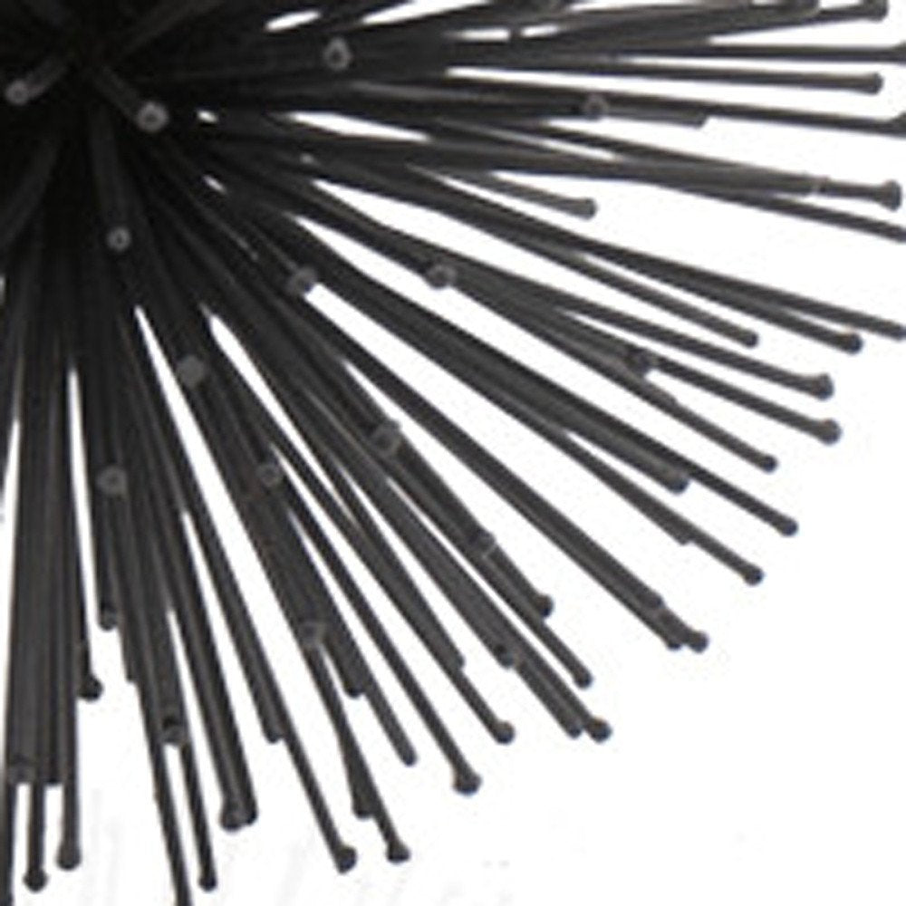 10" Black Iron Decorative Orb Tabletop Sculpture