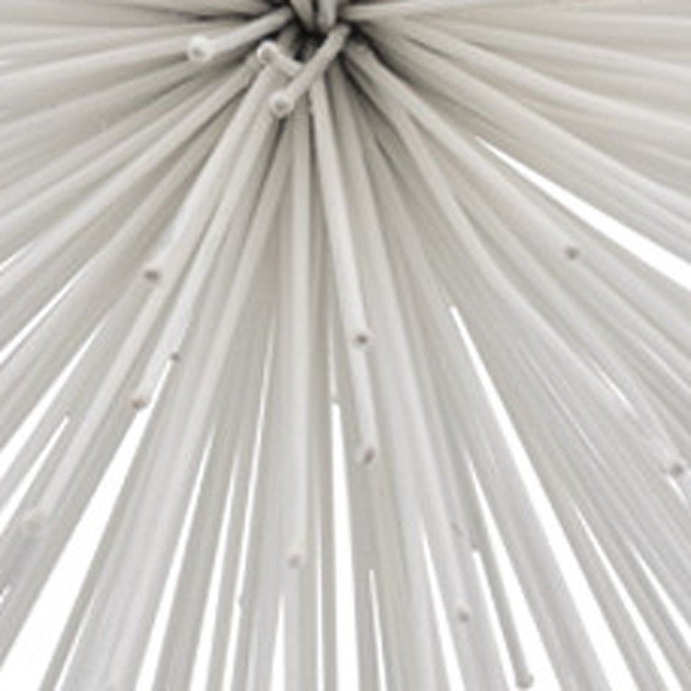 10" White Iron Decorative Orb Tabletop Sculpture