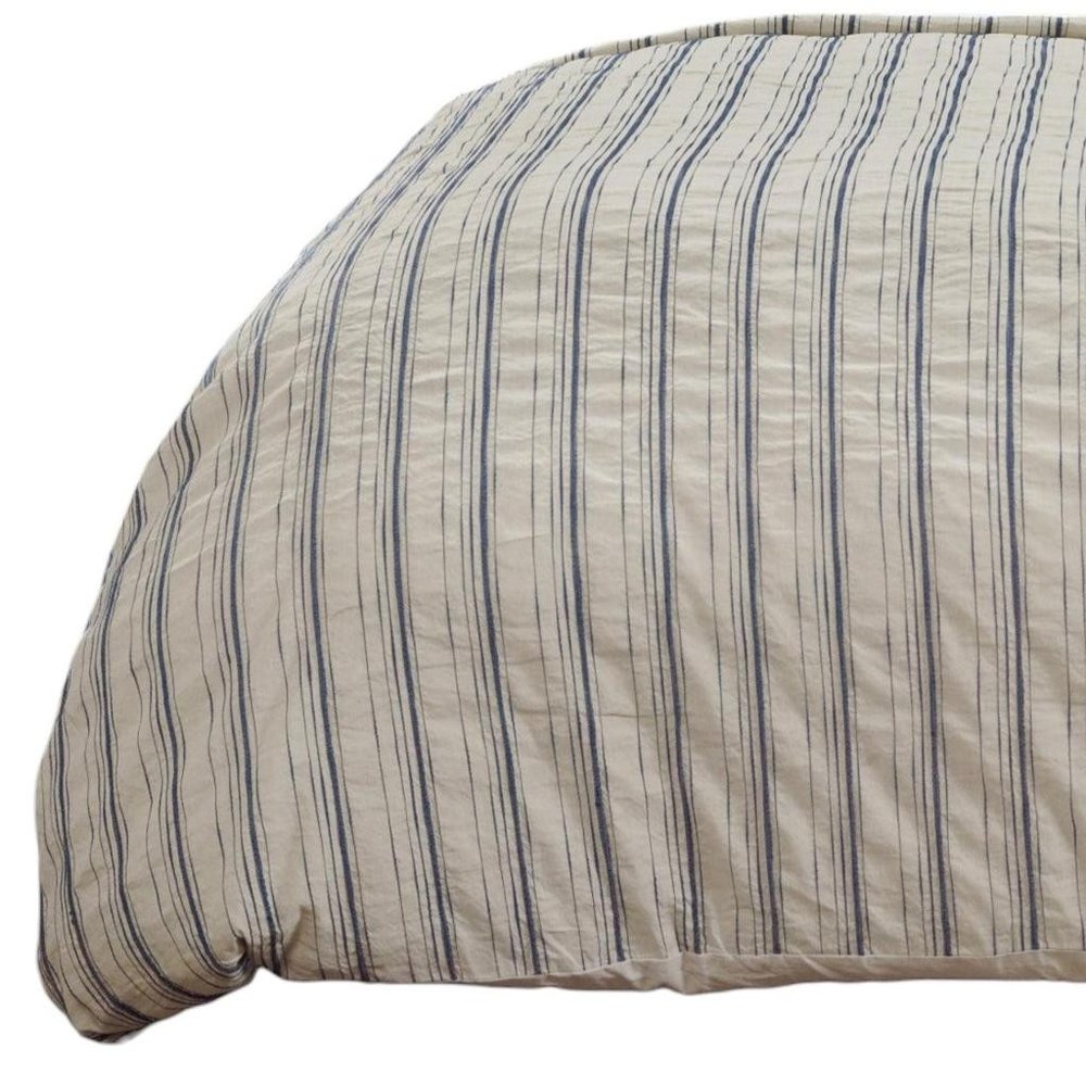 Natural Queen Linen Dry Clean Only Polyester Duvet Cover