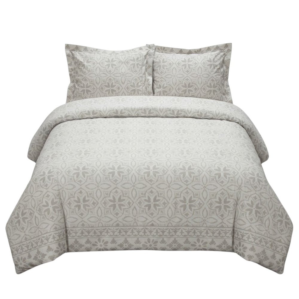 Ivory King Cotton Washable Polyester Down Alternative Comforter Set With Two Shams