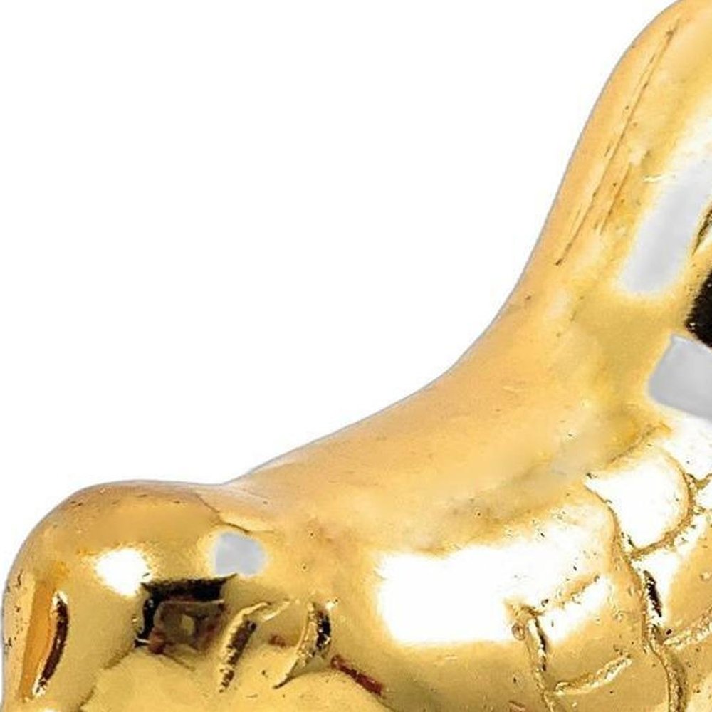 Set of Two Gold Metal Bird Tabletop Sculpture