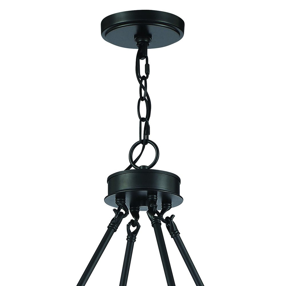 Black And White Candle Style Multi Light Metal Dimmable Chandelier