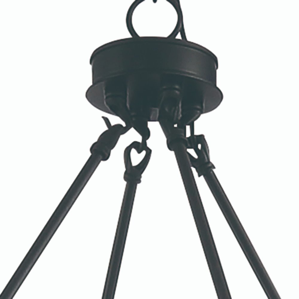 Brown And Black Candle Style Multi Light Metal Dimmable Chandelier
