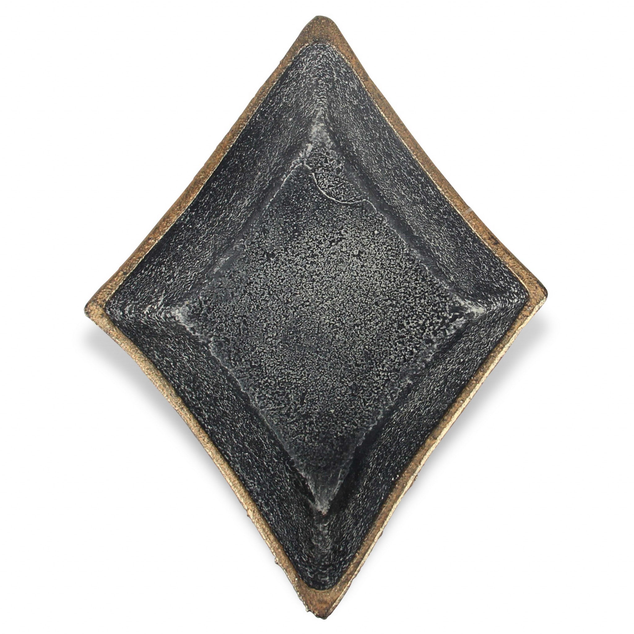 5" Black Cast Iron Diamond Square Bowl