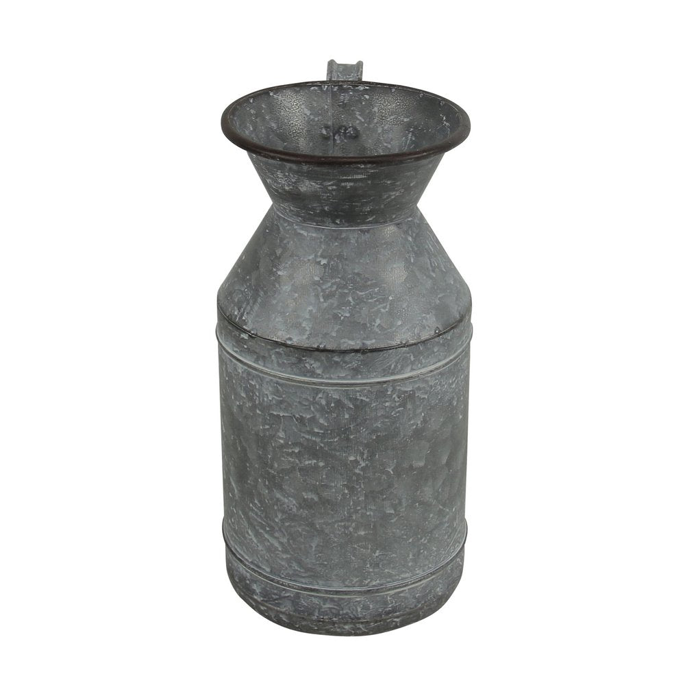 11" Gray Metal Jug Vase