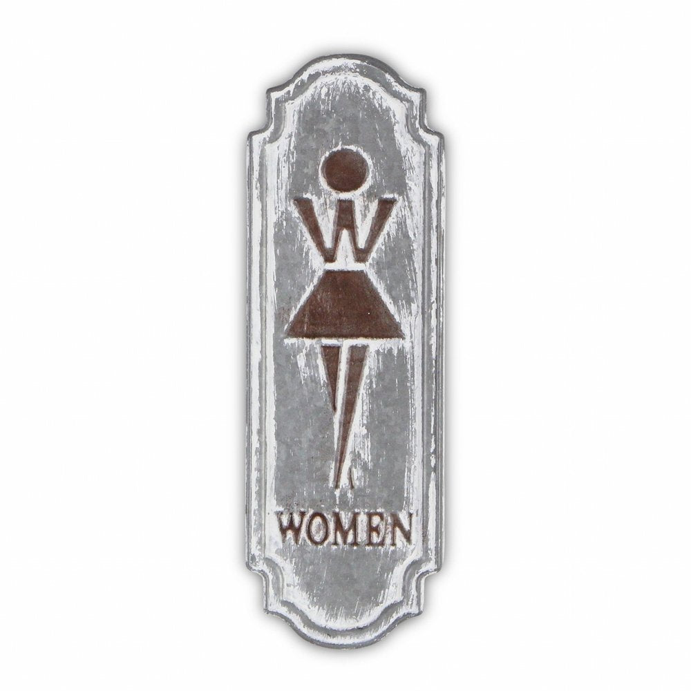 12" X 4" Gray And Brown Metal Wall Decor