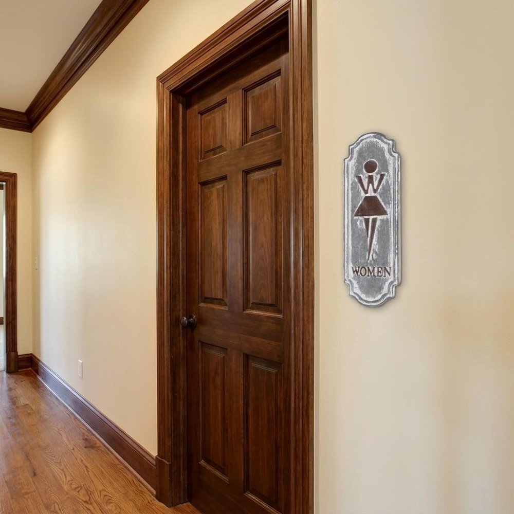 12" X 4" Gray And Brown Metal Wall Decor
