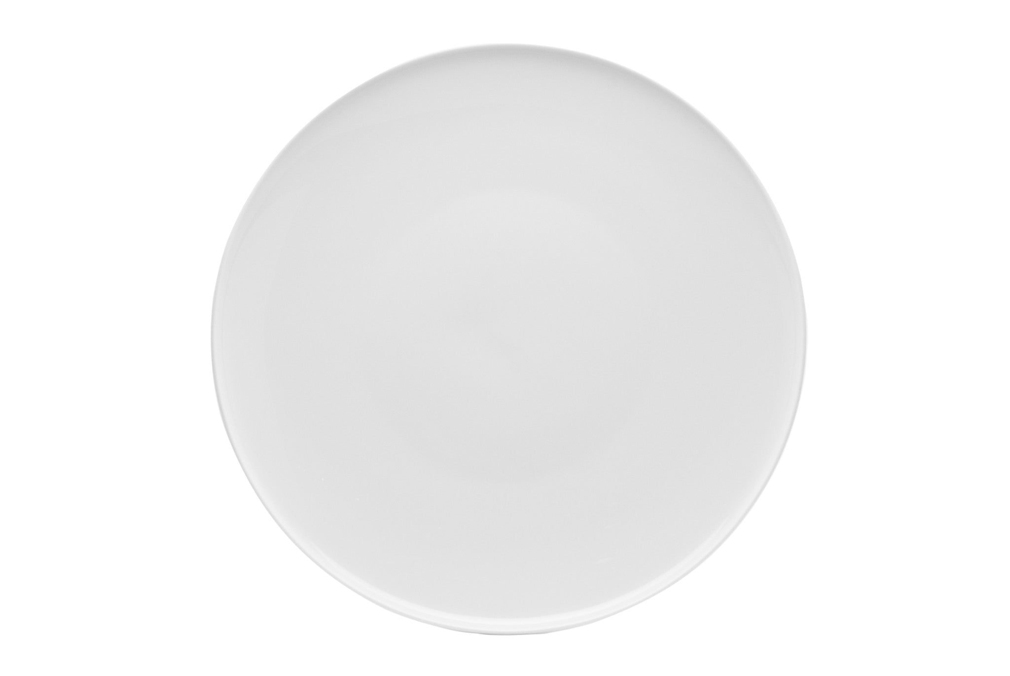 White Six Piece Round Coupe Porcelain Service For Six Dinner Plate Set