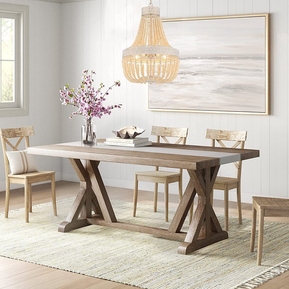 Gold And White Candle Style Five Light Metal Dimmable Chandelier