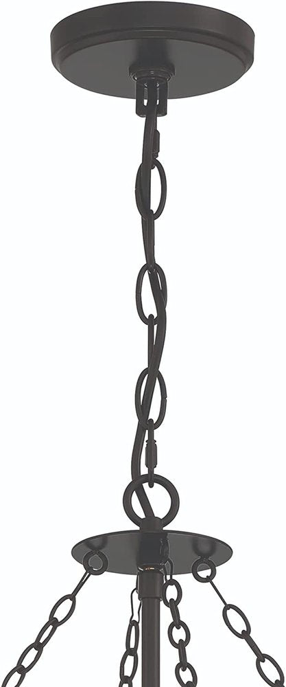 Black And Gold Candle Style Five Light Metal Dimmable Chandelier