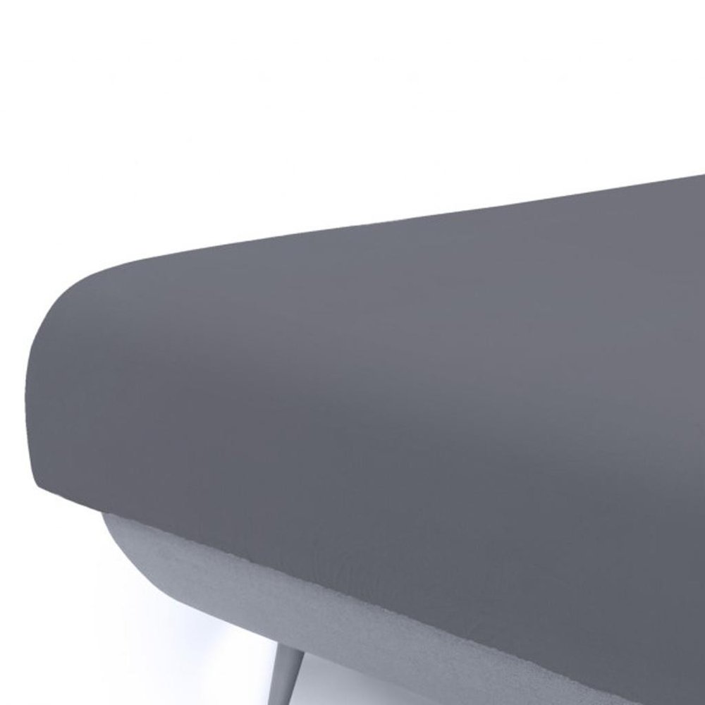 Light Gray Full Adjustable Upholstered Polyester No Bed Frame with Mattress