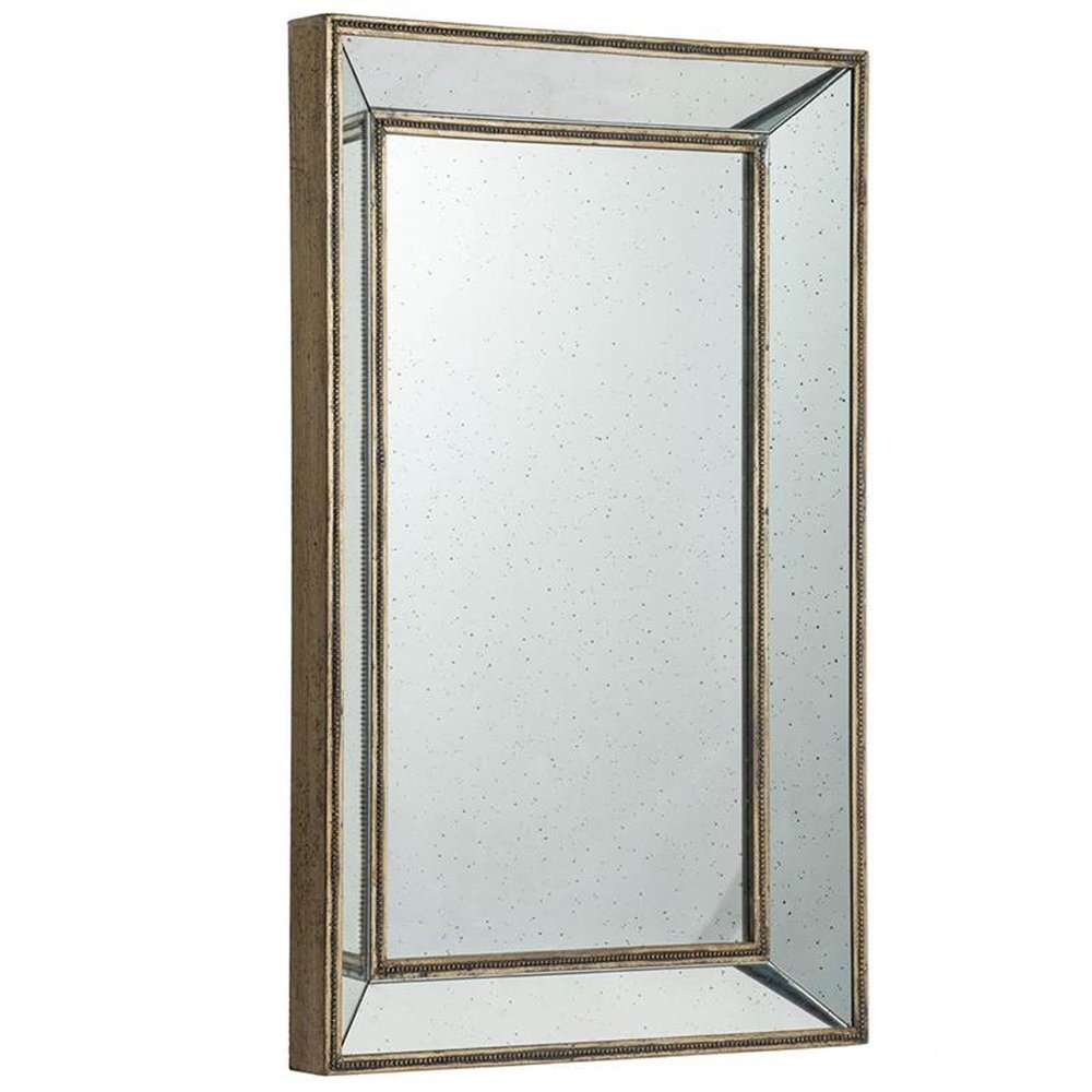 43" Silver Wood Framed Accent Mirror