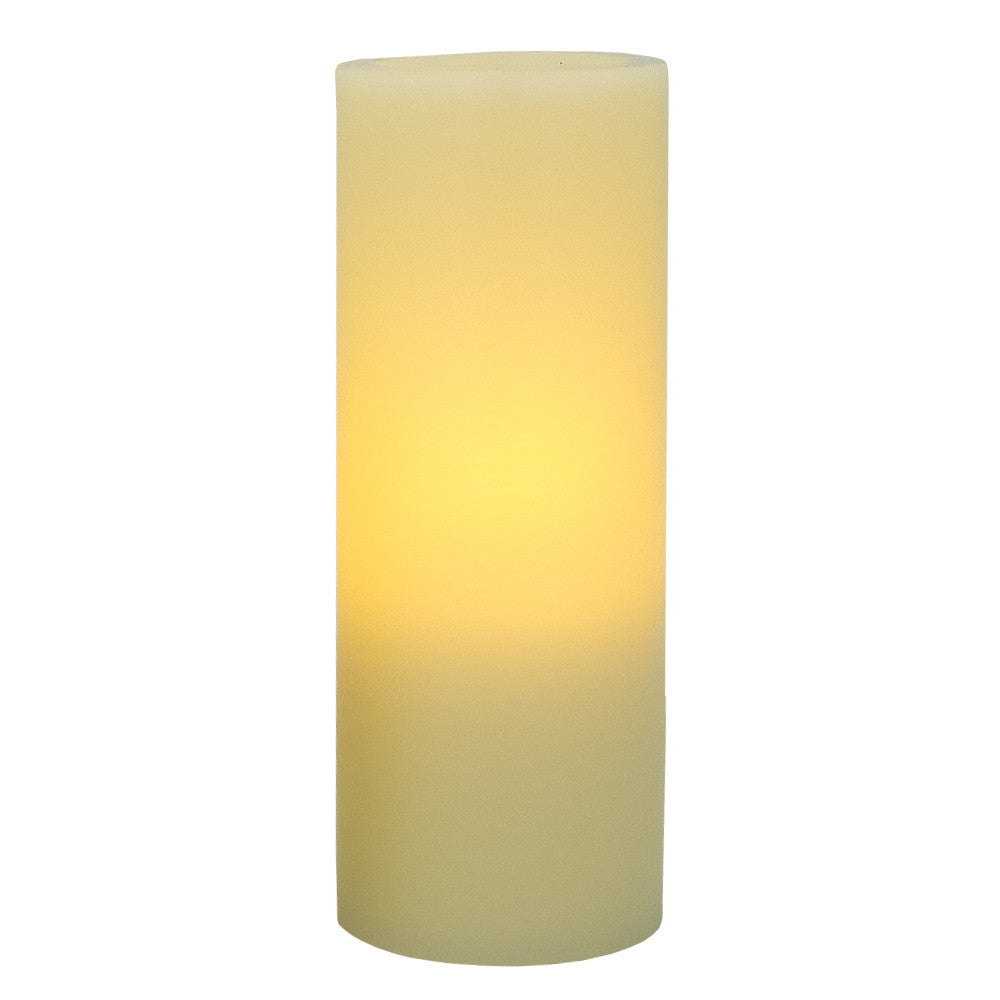 8" Ivory Flameless Pillar Candle