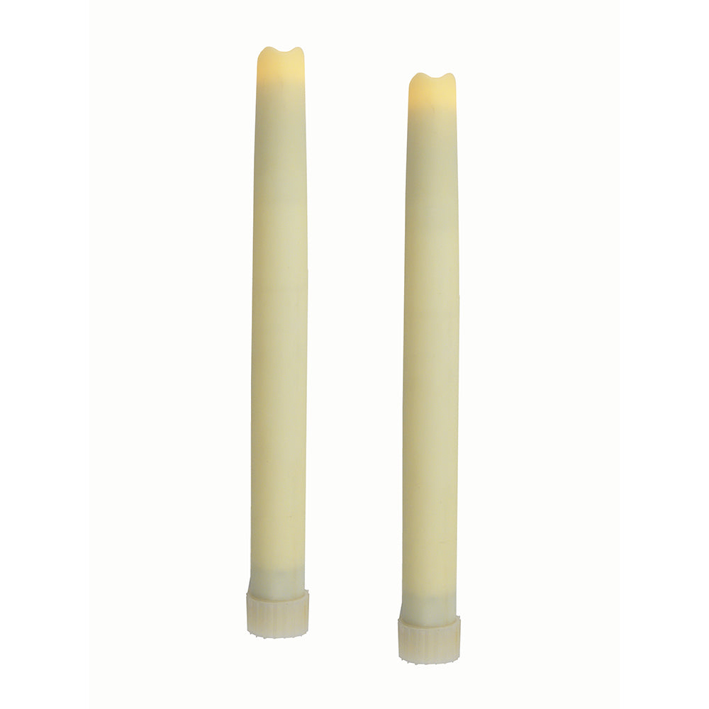 Set of Two Ivory Flameless Taper Candle