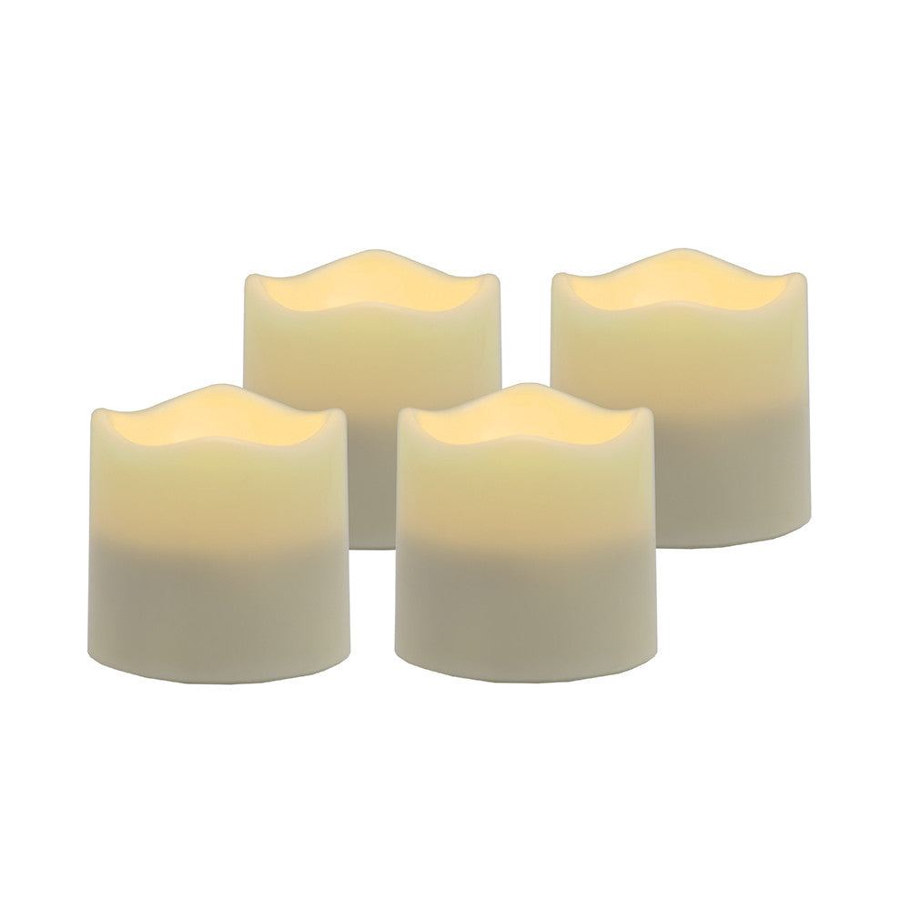 Set of Four Ivory Flameless Tealight Candle