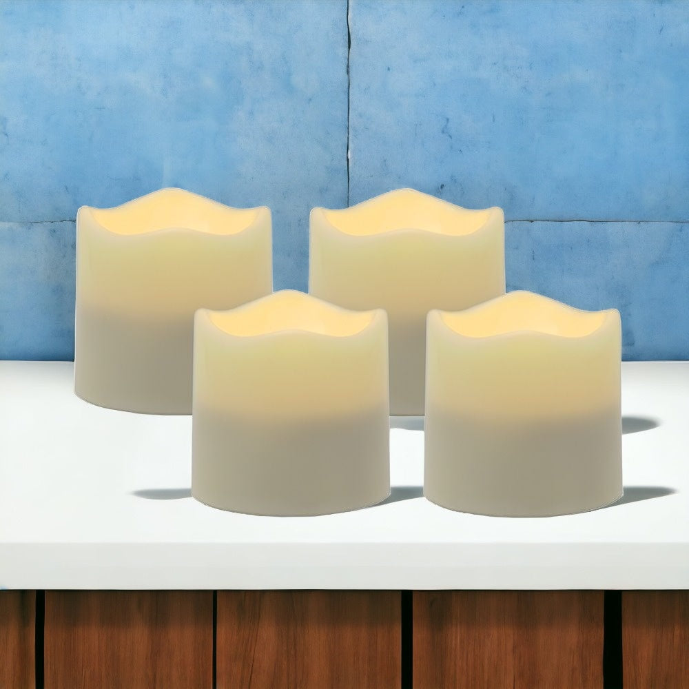 Set of Four Ivory Flameless Tealight Candle