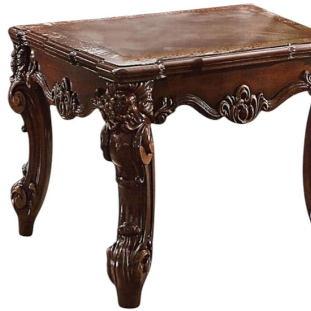 26" Cherry Manufactured Wood Square End Table