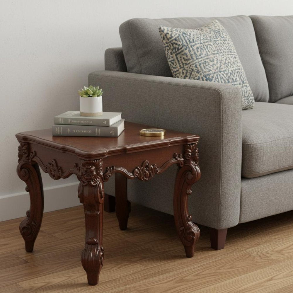 26" Cherry Manufactured Wood Square End Table