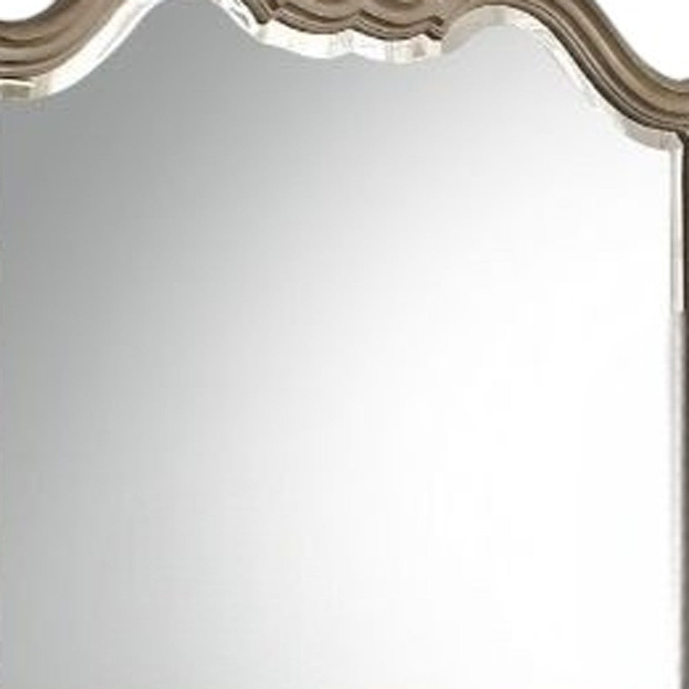 39" Antique Taupe Arch Mounts To Dresser Dresser Mirror