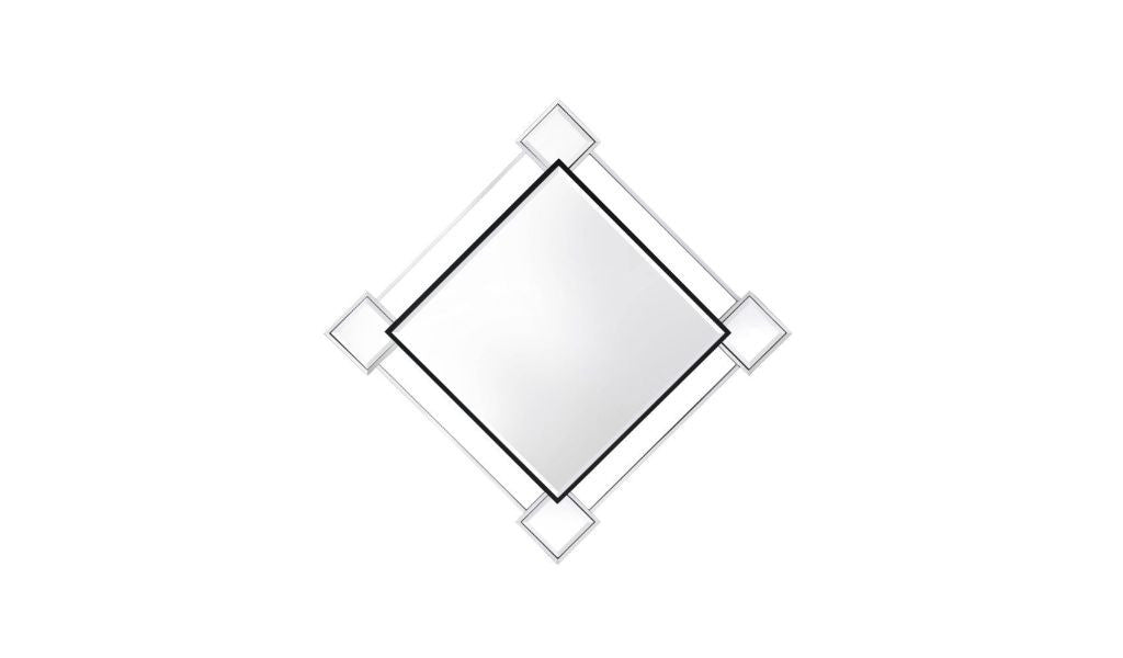 45" Mirrored & Chrome Accent Mirror