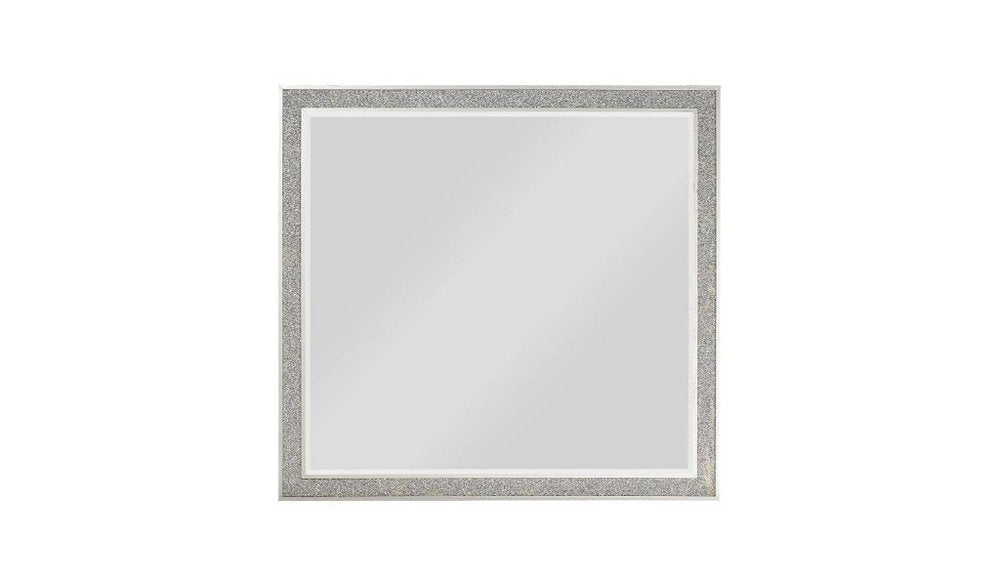 36" Square Wood Framed Mounted Dresser Mirror