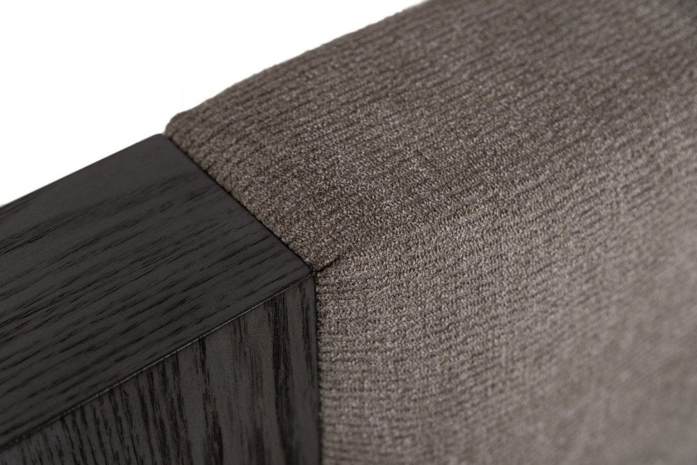 Gray Upholstered California King Bed Frame