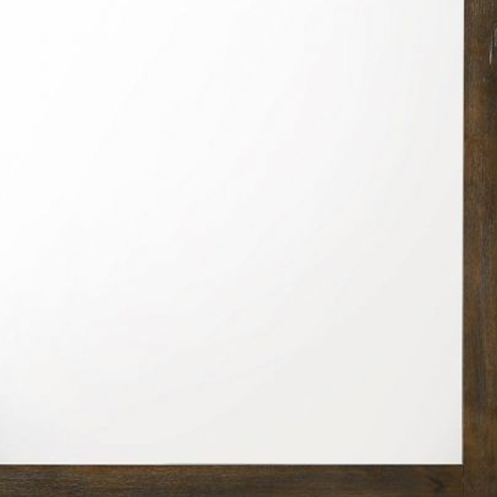 40" Square Wood Framed Mounted Dresser Mirror