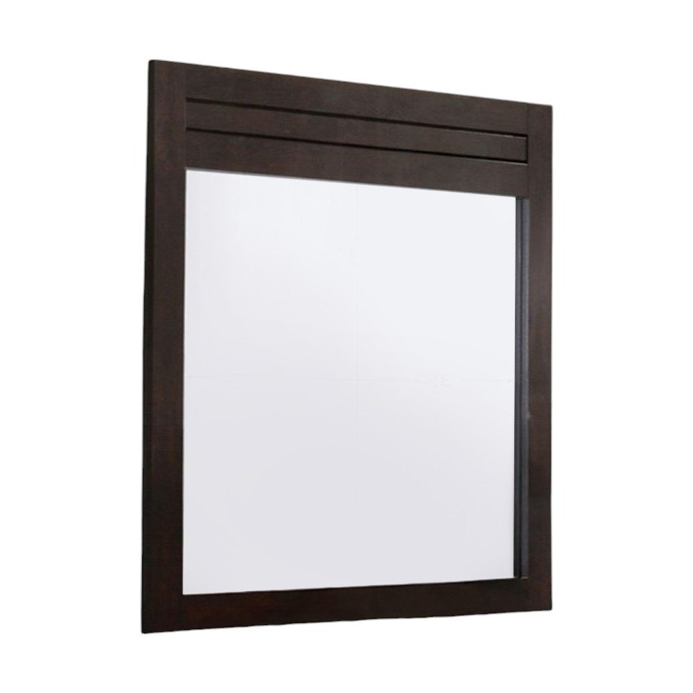 37" Mahogany Wood Framed Dresser Mirror