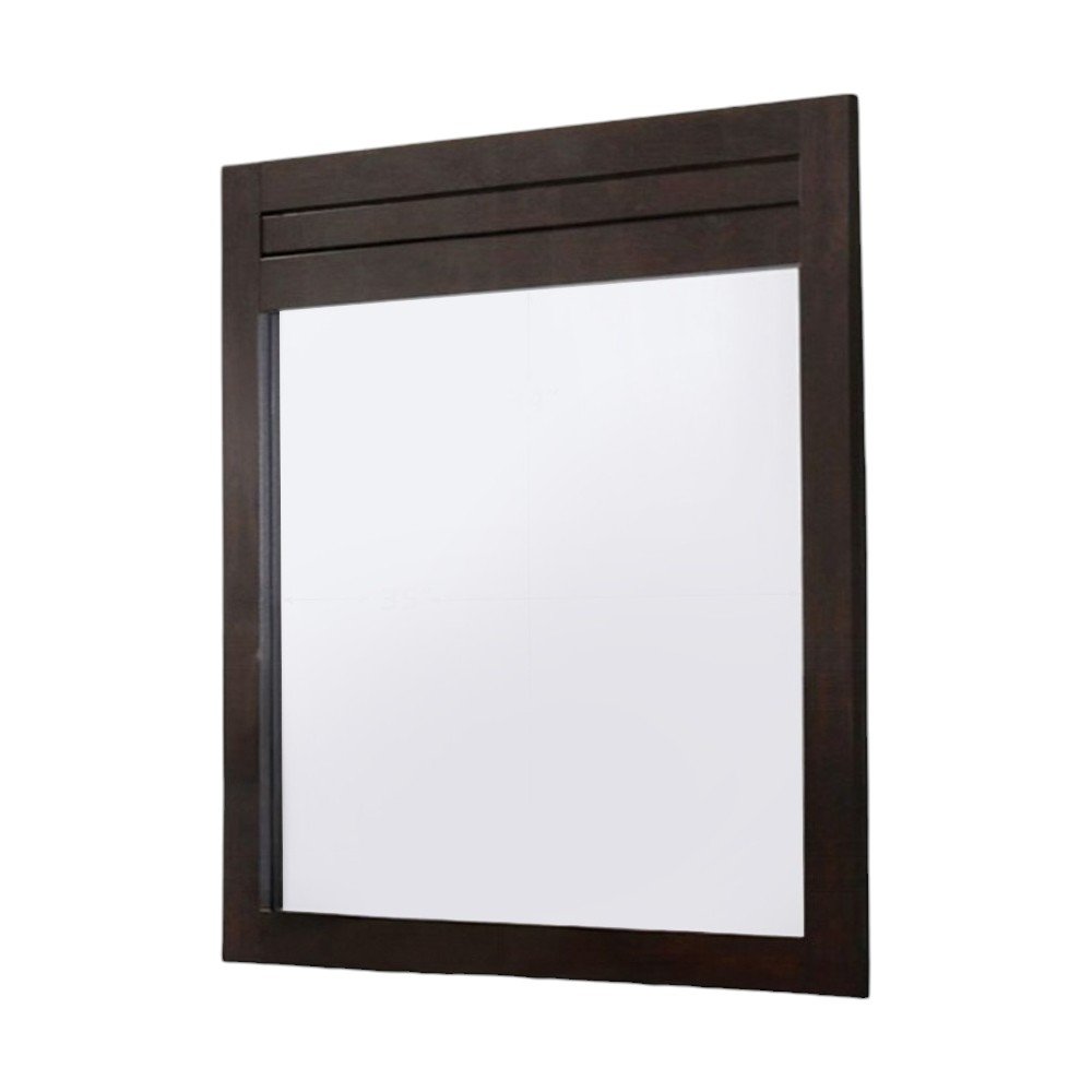 37" Mahogany Wood Framed Dresser Mirror