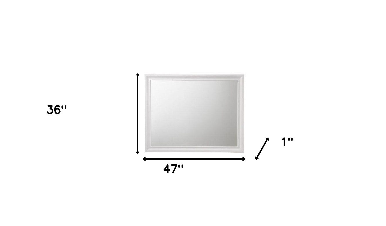 36" White Dresser Mirror