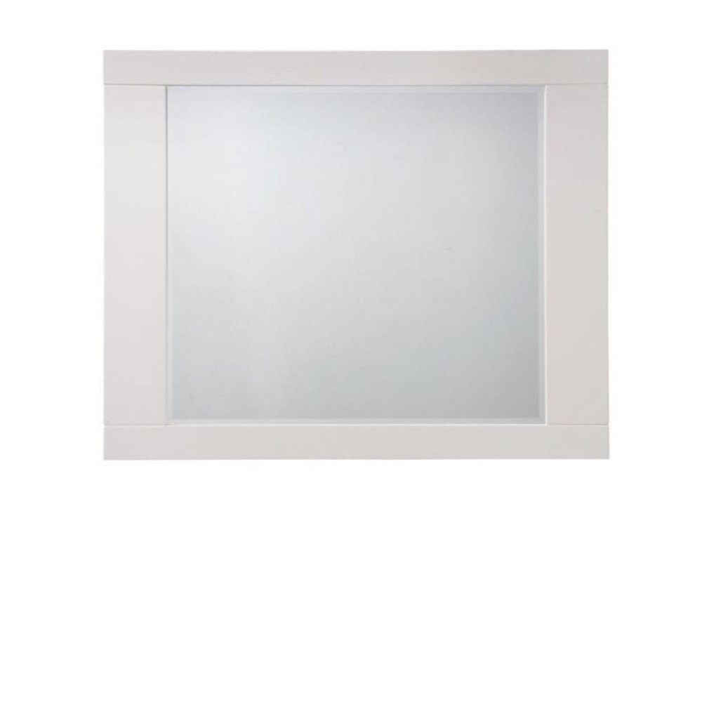 37" White Square Wood Framed Mounted Dresser Mirror