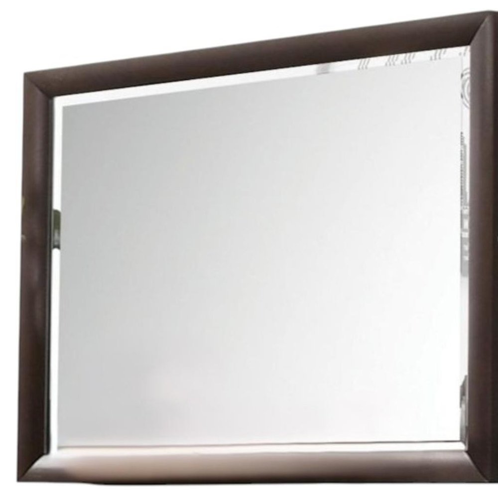 36" Merlot Wood Framed Mounted Dresser Mirror