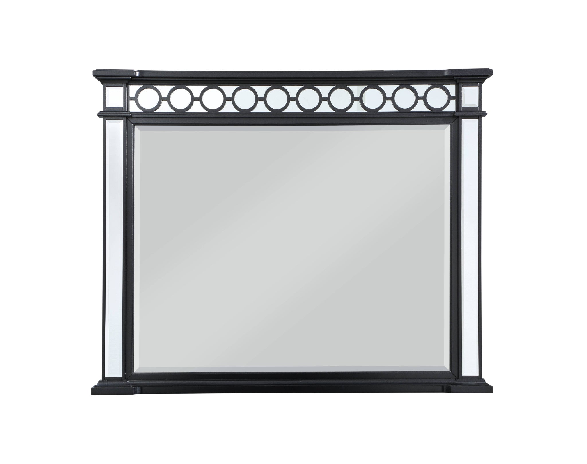 42" Gunmetal Wood Framed Mounted Dresser Mirror