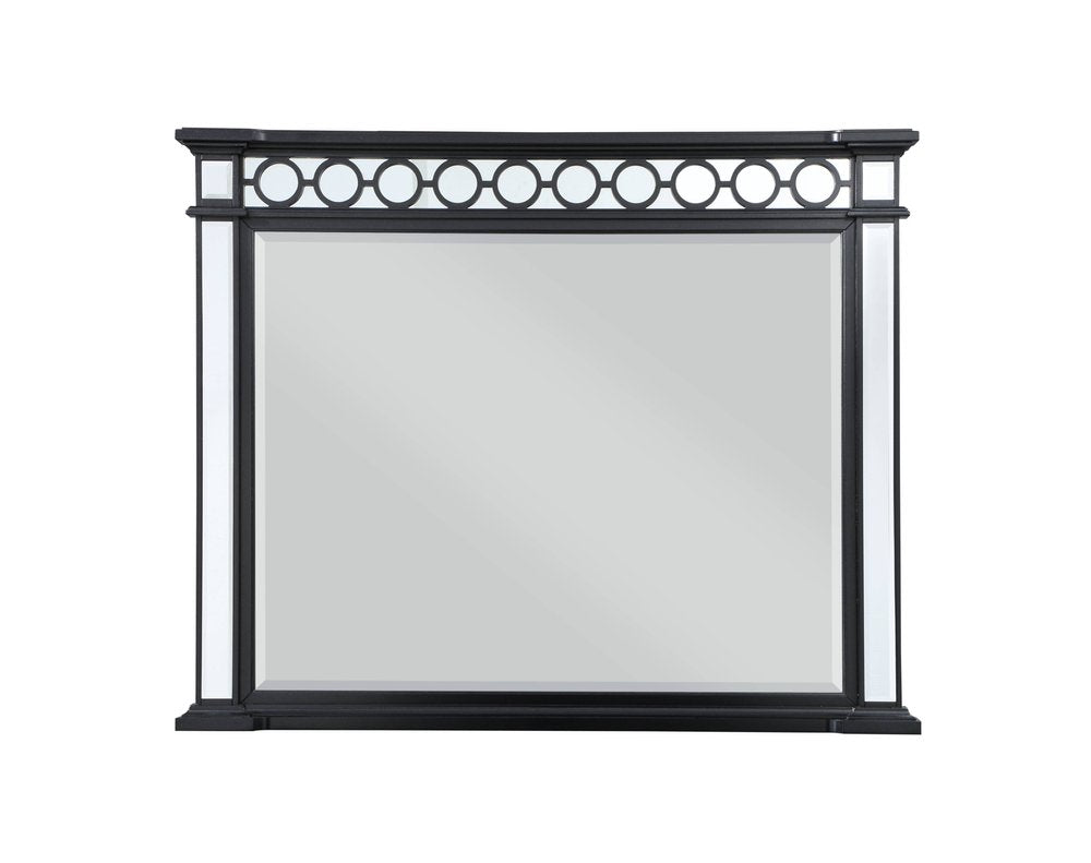 42" Gunmetal Wood Framed Mounted Dresser Mirror