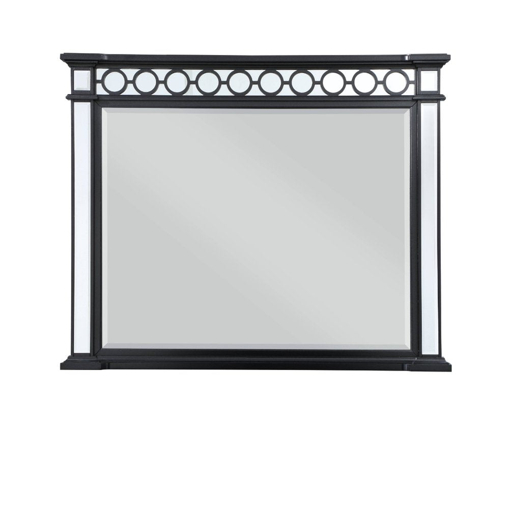 42" Gunmetal Wood Framed Mounted Dresser Mirror