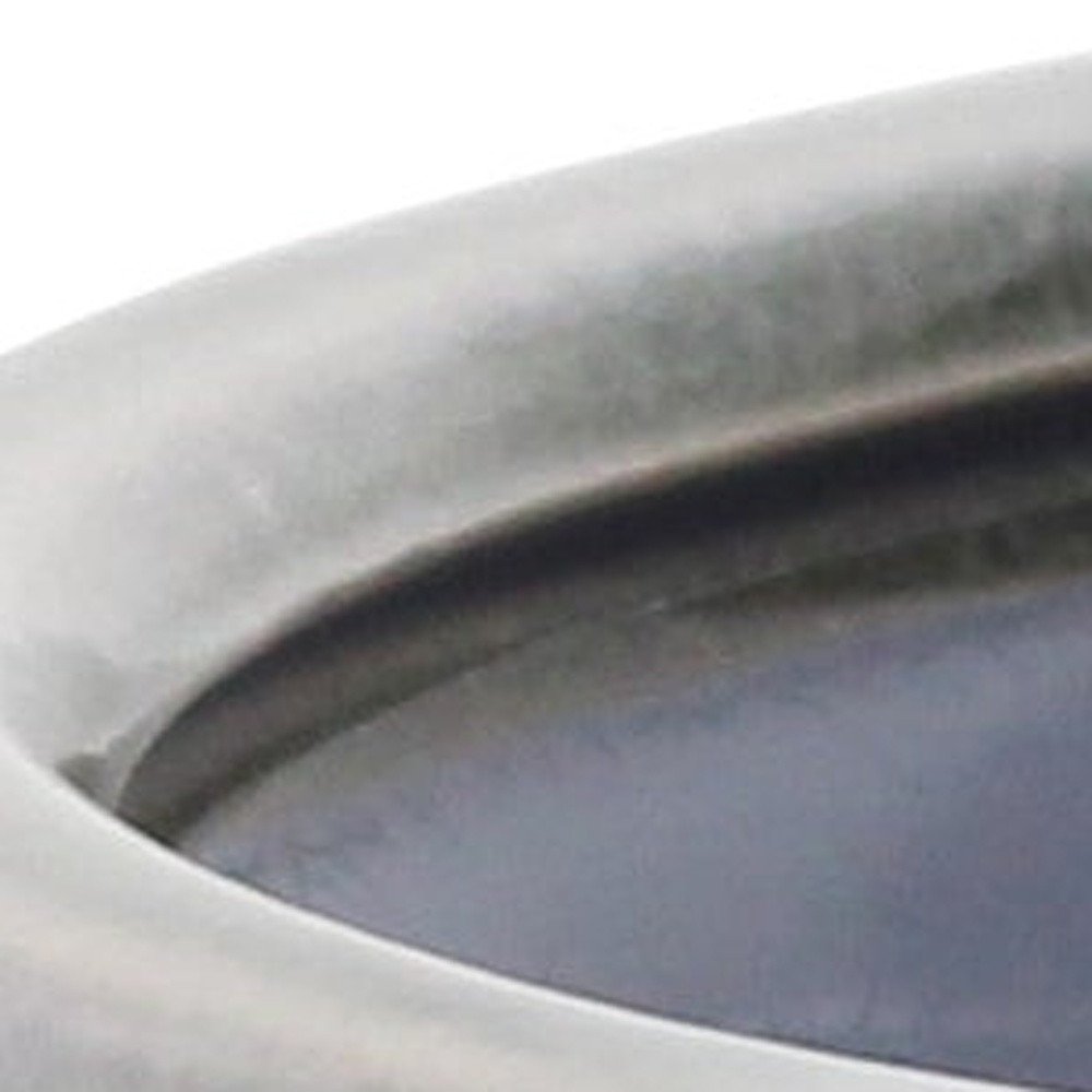 Gray Ceramic 51 Ounce Striped Round Distressed Pot Planter
