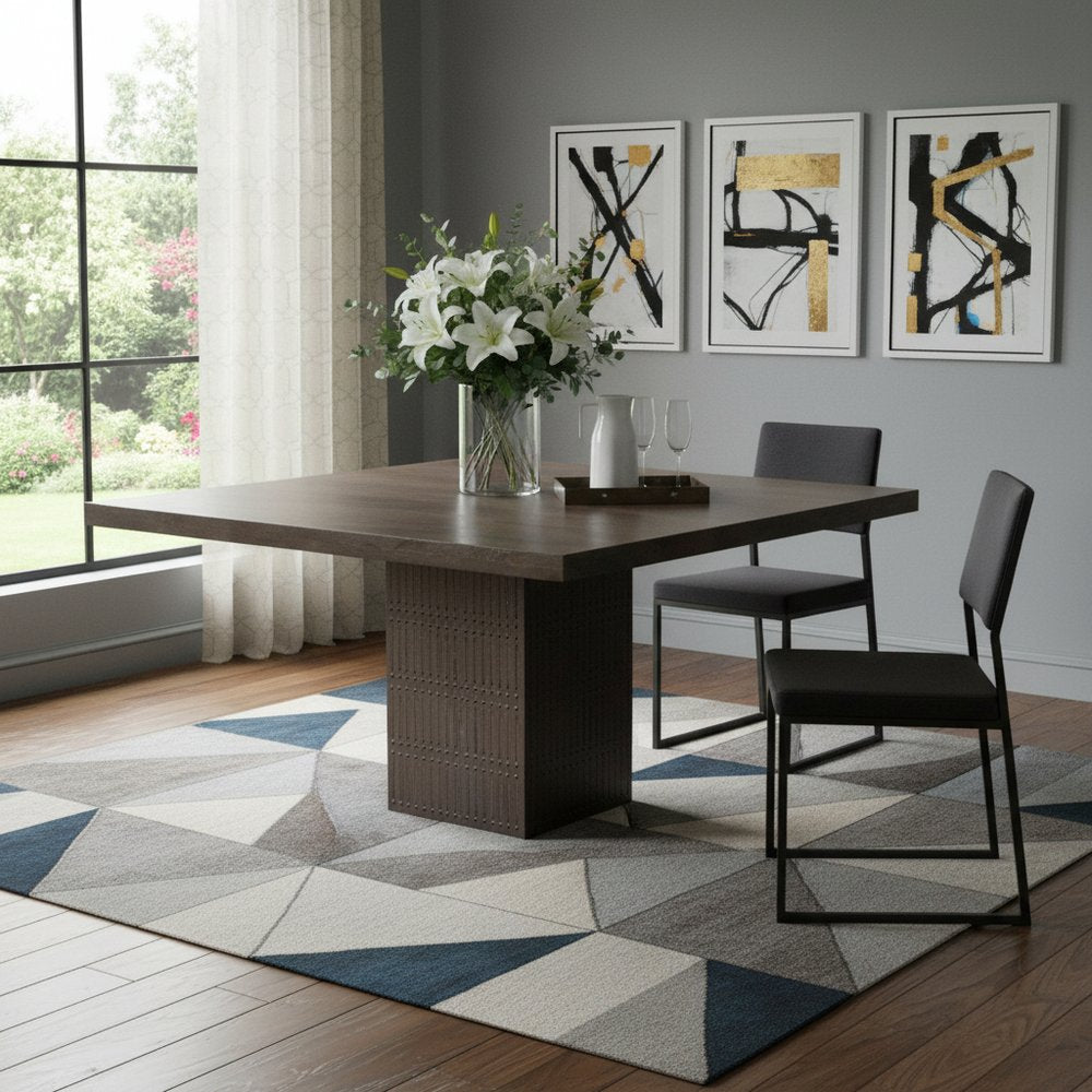 42" Brown Solid Wood Dining Table