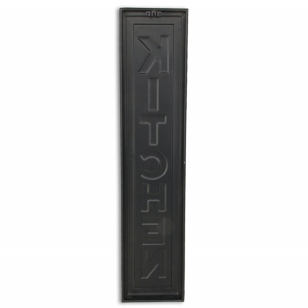 37" Black And White Metal Kitchen Text Wall Decor