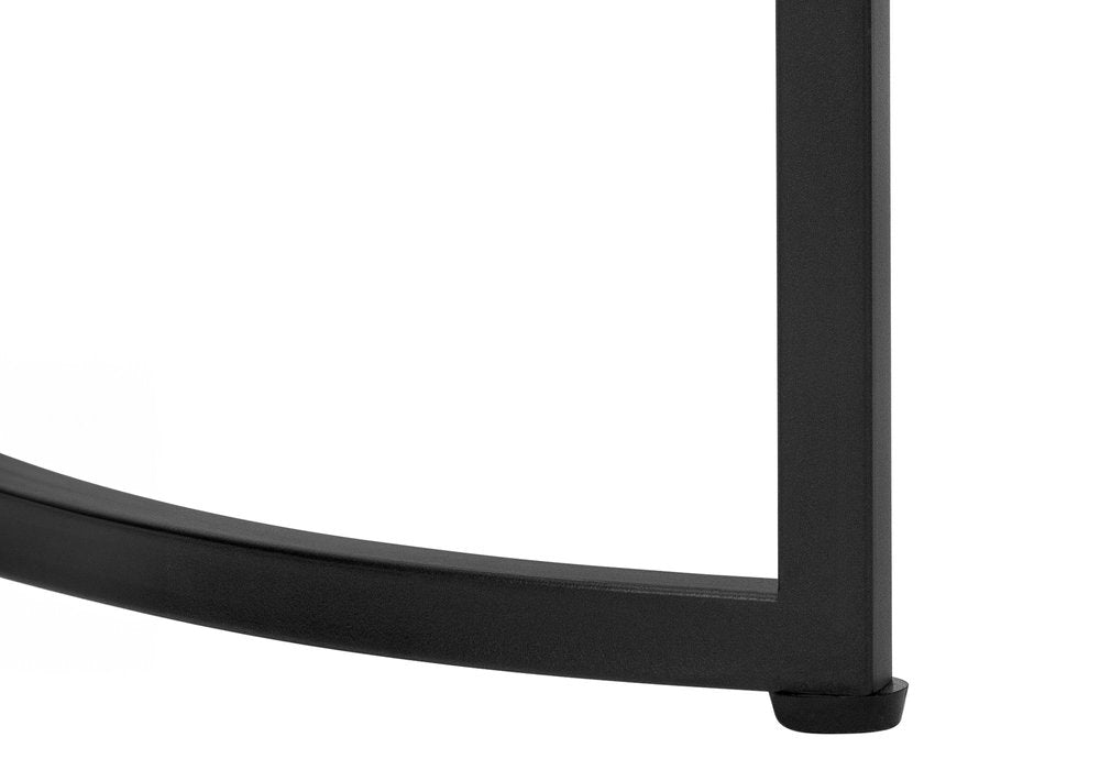 24" Black And Gray Round End Table