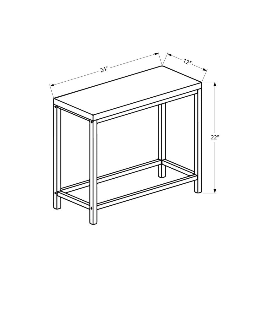 22" Gray And White Tile End Table