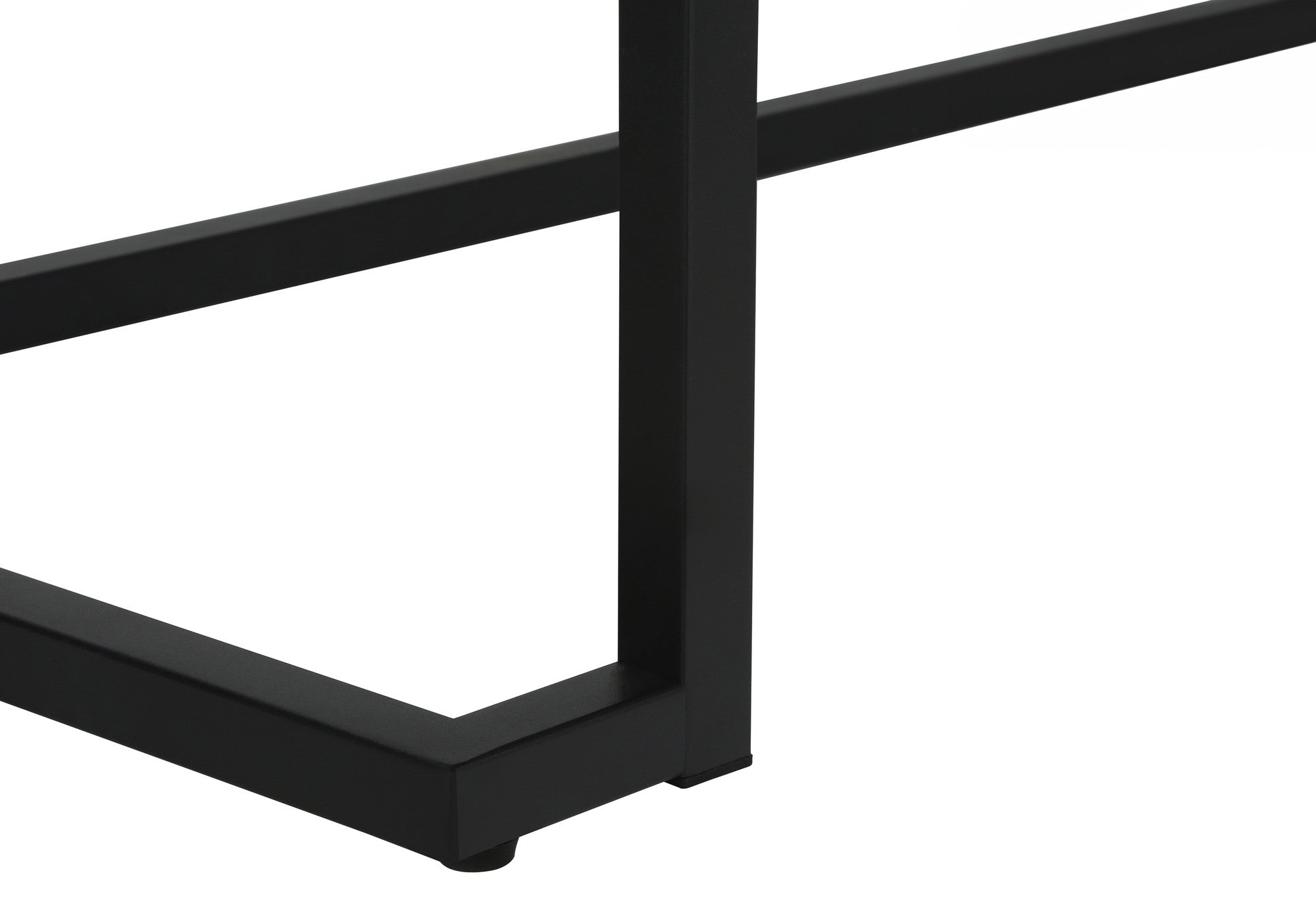 42" Gray and Black Wood and Metal Sled Computer Desk