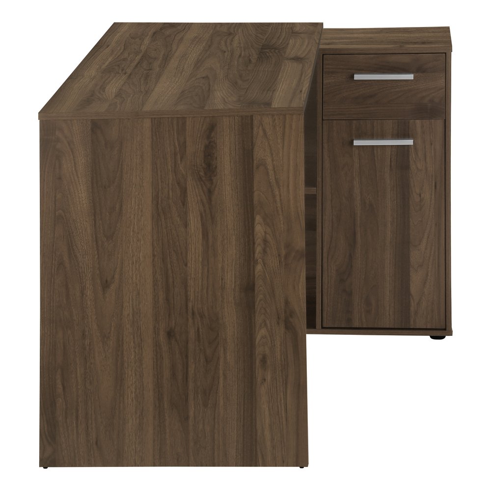 46" Brown Wood L Shape Computer Desk