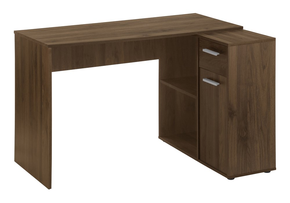 46" Brown Wood L Shape Computer Desk