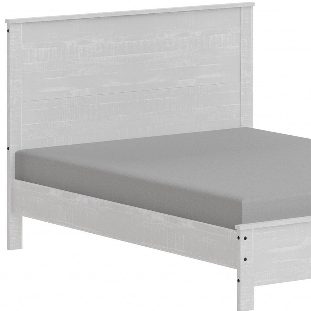 White Solid Wood Full Double Bed Frame