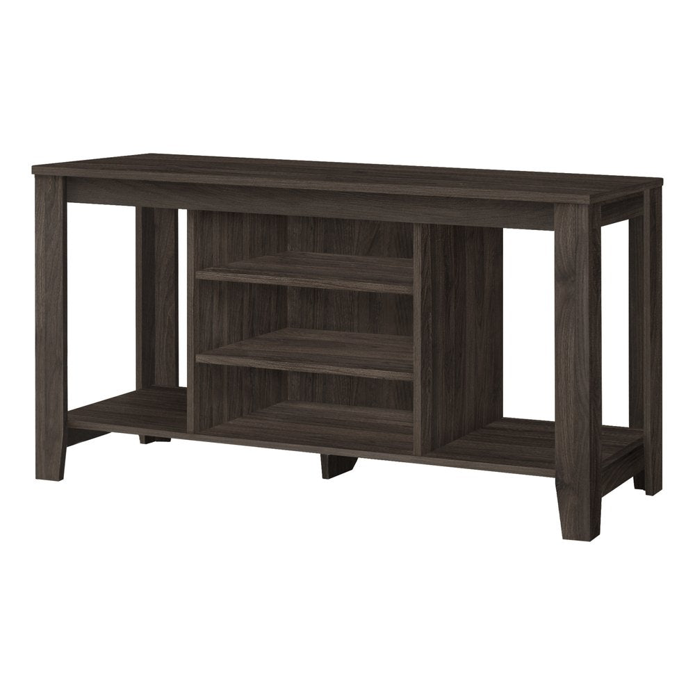 48" Brown Open Shelving TV Stand