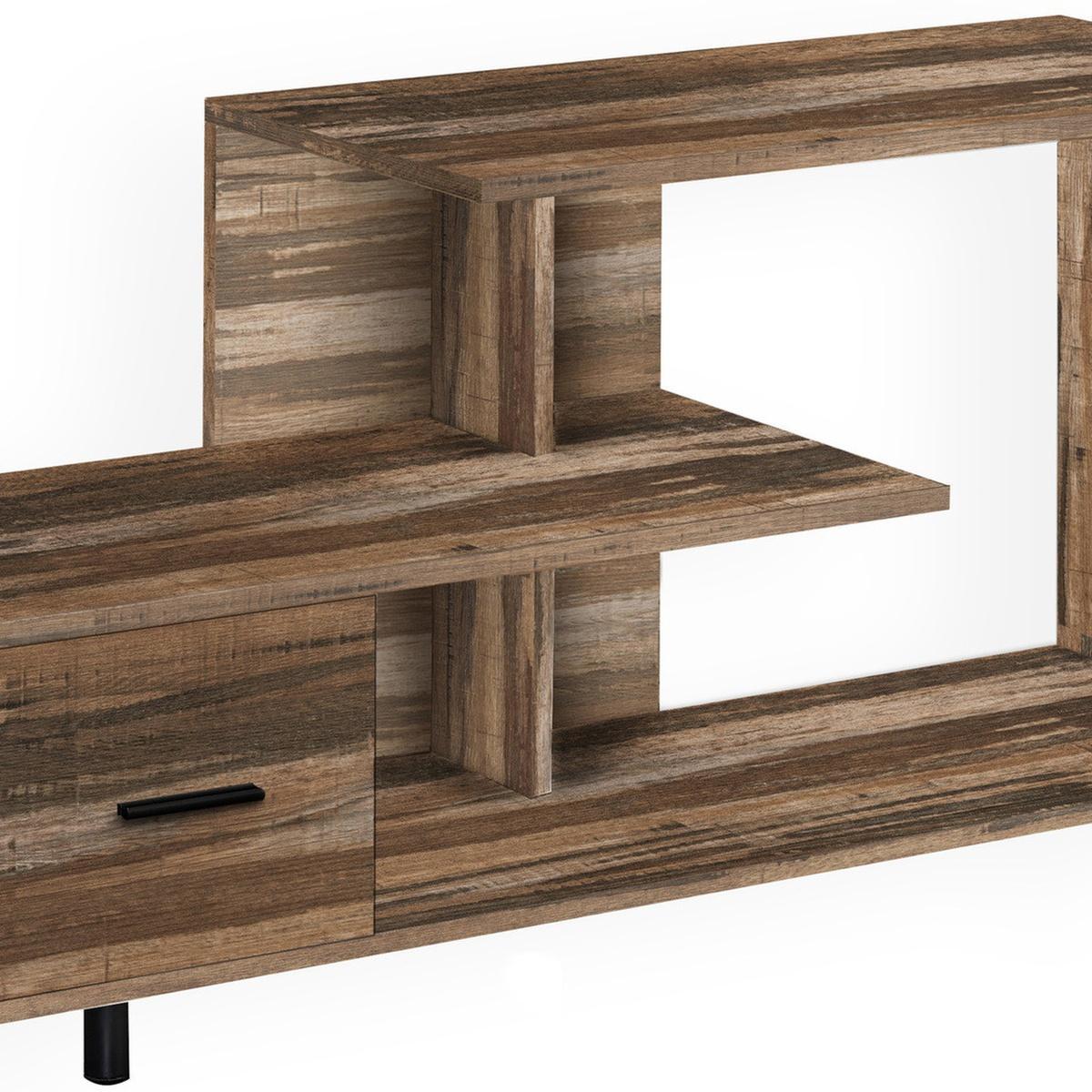47" Brown Cabinet Enclosed Storage TV Stand