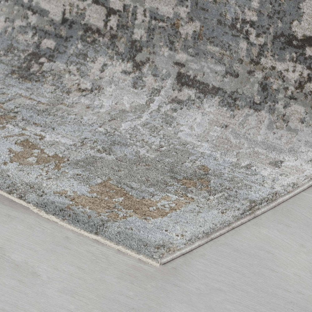 8' X 10' Beige Abstract Power Loom Area Rug