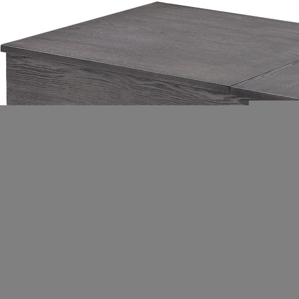 47" Gray and Silver Wood Lift Top Frame Coffee Table