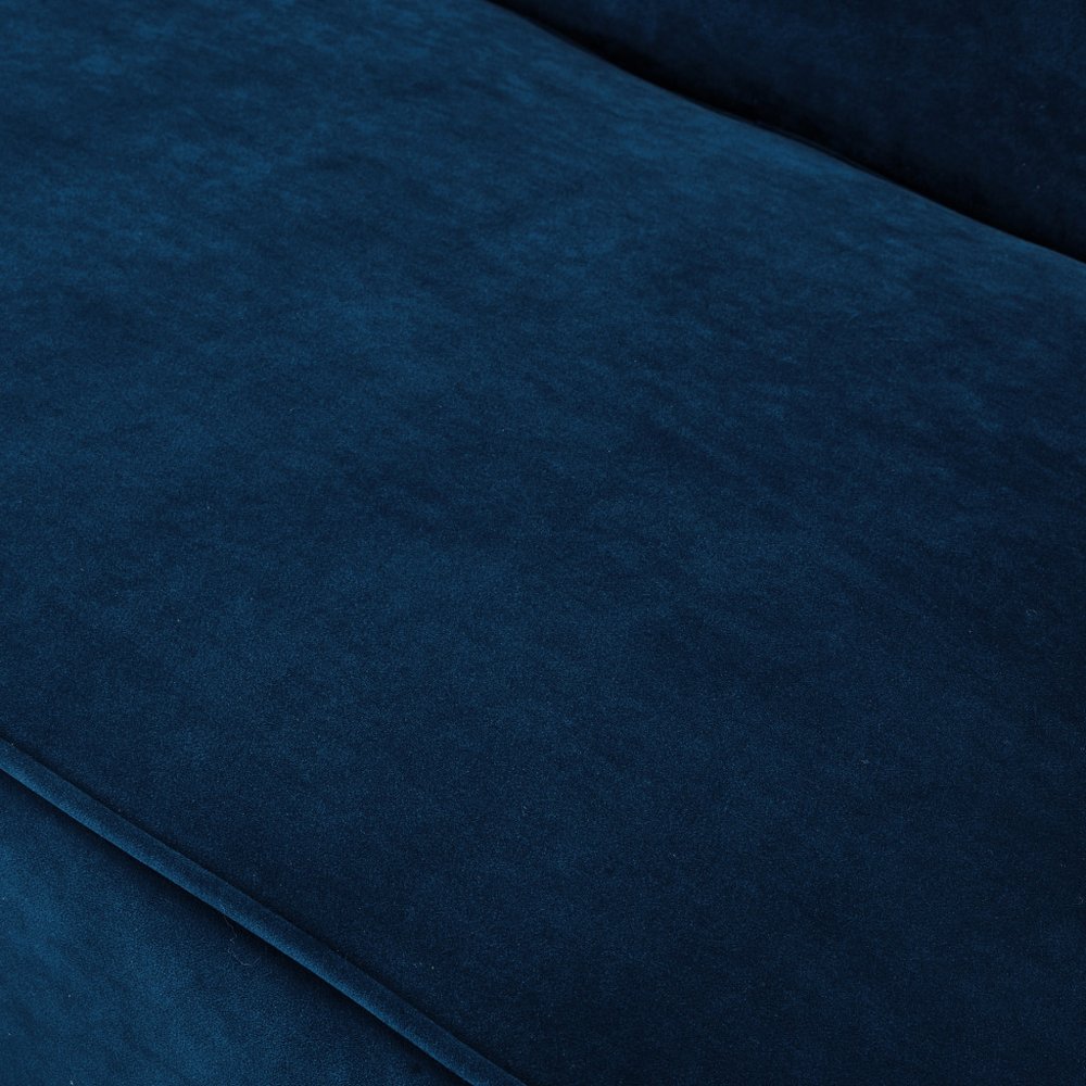 45" Blush And Brown Upholstered Velvet Bench