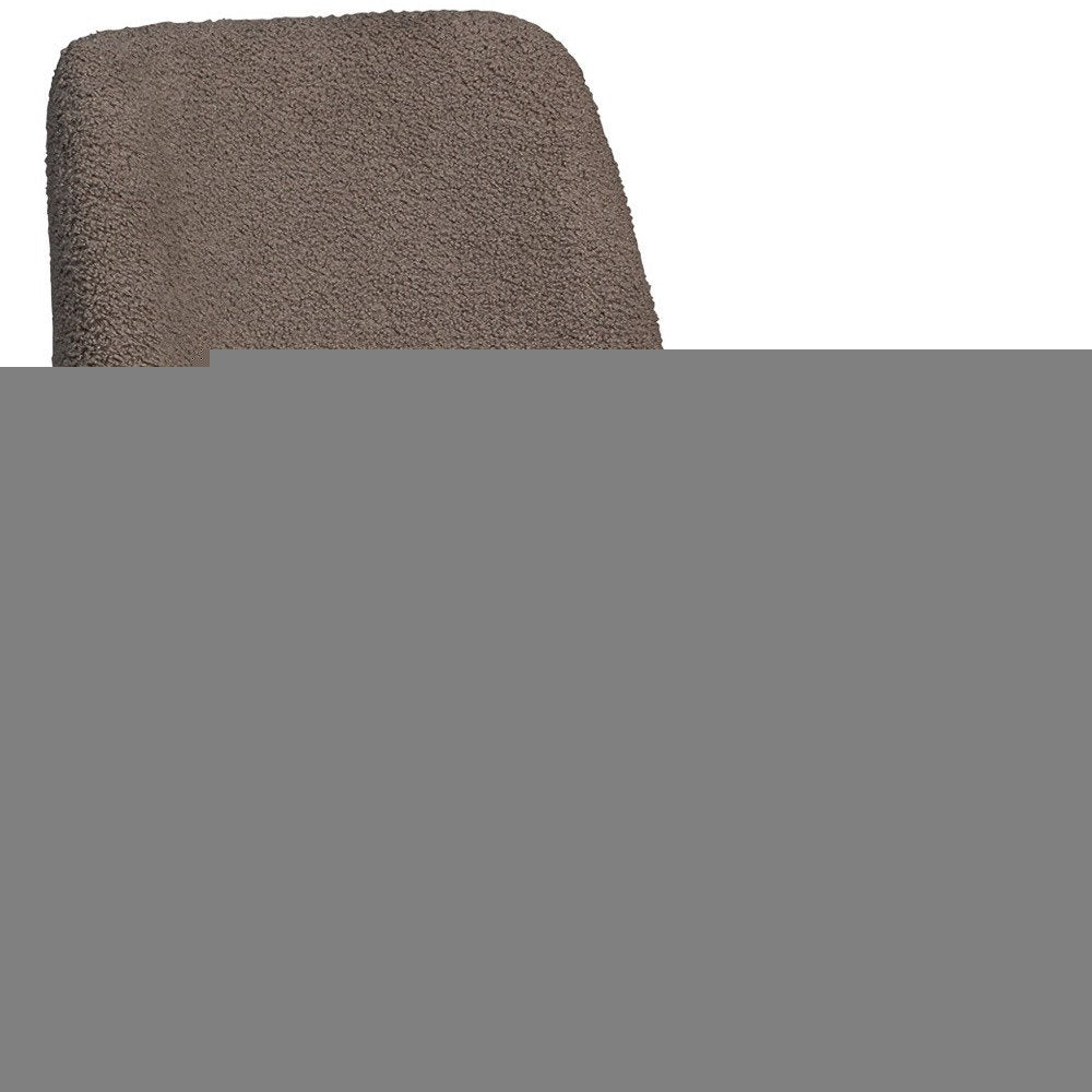 26" Taupe and Brown Solid Wood Counter Height Swivel Bar Chair